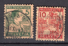 T2745 - SUISSE SWITZERLAND Yv N°149/50 Pro Juventute Plié - Used Stamps