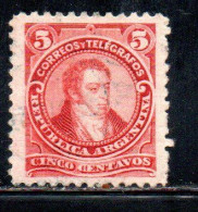 ARGENTINA 1890 RIVADAVIA 5c USED USADO OBLITERE' - Used Stamps
