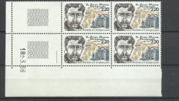 Saint Pierre Et Miquelon SPM N°488 Bloc De 4 Coin Daté Docteur Thomas Photographe Neufs * * B/TB Voir Scans Soldé  ! ! ! - Nuevos