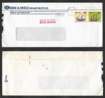 SE)1981 SINGAPORE SHORT SHIP SERIES, FUJIAN & EAST INDIAMAN JUNC, AIR MAIL, NO DESTINATION, VF - Singapore (1959-...)