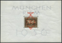 Dt. Reich Bl. 10 **, 1937, Block München-Riem, Pracht, Mi. 190.- - Blocchi