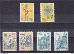 ITALIE 1984-1985 ART ITALIEN Yvert 1634 + 1636 + 1639 + 1641 + 1648 + 1650 NEUF** MNH Cote 7,50 Euros - 1981-90: Mint/hinged