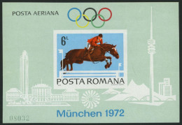 RUMÄNIEN Bl. 94 **, 1972, Block Olympische Spiele, Pracht, Mi. 110.- - Blocs-feuillets