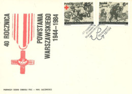 POLAND - 1984, FDC STAMPS OF 40th ANNIVERSARY OF WARSAW UPRISING NOT USED.. - Storia Postale