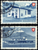 SCHWEIZ BUNDESPOST 474,483 O, 1946/7, 30 C. Pro Patria, 2 Prachtwerte, Mi. 31.- - Oblitérés