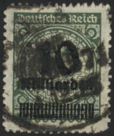 Dt. Reich 336B O, 1923, 10 Mrd. Auf 50 Mio. M. Schwärzlicholivgrün, üblicher Durchstich Sonst Pracht, Gepr. Infla, Mi. 5 - Usados
