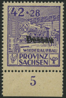 DESSAU IIIADD **, 1946, 42 Pf. Wiederaufbau, Gezähnt, Mit Doppeltem Aufdruck, Pracht, Gepr. Zierer - Otros & Sin Clasificación