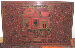 Antique Burma  Royalty Art  Hand-painted, Hand Etched Painting Intricate Work - Asian Art