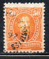 ARGENTINA 1890 MITRE 50c USED USADO OBLITERE' - Gebruikt