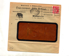 Lettre Flamme  Marseille Cigarette Gitane Entete Minoterie Remusat Theme Elephant - Maschinenstempel (Werbestempel)