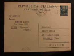 CP EP L20 CHAR ROMAIN OBL.MEC.16 XII 1953 FIRENZE C.P. FERROVIA - 1946-60: Poststempel