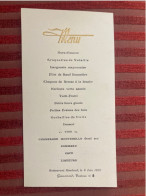 Menu Ancien  Signature Manuscrite Famille AUGE BARBIER RESTAURANT RIMBAUD  GAUSSERAND TRAITEUR 6 JUIN 1935 - Menus