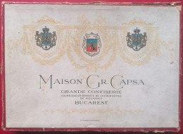 Romania Cutie Carton Bomboane Ciocolata Capsa Apr.1900 / 18x12x6 Cm O Latura Din Capac Rupta , Capac Relipit - Sonstige & Ohne Zuordnung