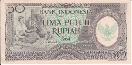 BILLETE DE INDONESIA DE 50 RUPIAH DEL AÑO 1964 SIN CIRCULAR (UNC)  (BANKNOTE) - Indonesia