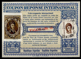 ARGENTINE ARGENTINA Lo16u  M$.12 / 1 PESO + Stamps 90 Pesos International Reply Coupon Reponse Antwortschein IRC IAS - Enteros Postales