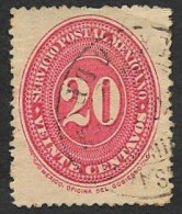 SE)1887 MEXICO SERIES NUMERALS 20C SCT 188, USED - Mexiko