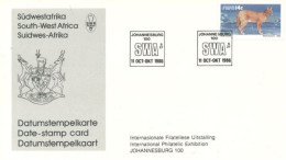 SOUTH AFRICA - 1986, INTERNATIONAL PHILATELIC EXHIBITION, JOHANNSBURG STAMP CARD,NOT USED.. - Cartas & Documentos