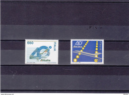 ITALIE 1986 ALITALIA Yvert 1720-1721, Michel 1988-1989 NEUF** MNH Cote 3,50 Euros - 1981-90:  Nuevos