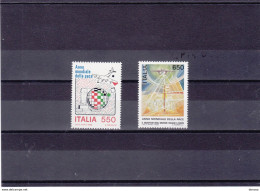 ITALIE 1986 Année Internationale De La Paix Yvert 1730-1731, Michel 1998-1999 NEUF** MNH Cote 4 Euros - 1981-90: Ungebraucht