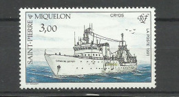 Saint Pierre Et Miquelon SPM N°550    Bâteau Le Cryos  Neuf * * B/TB Voir Scans Soldé ! ! ! - Unused Stamps