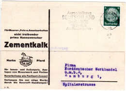 DR 1936, 6 Pf. M. Perfin Auf Illustrierter Firmenkarte V. Hannover - Autres & Non Classés