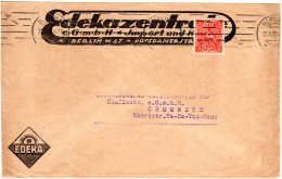 DR 1922, 3 Mk. M. Perfin Auf Firmenbrief V. D. Edekazentrale Berlin - Autres & Non Classés