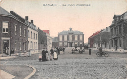 MANAGE - LA PLACE COMMUNALE ~ A VINTAGE POSTCARD - INTERESTING MESSAGE #240572 - Manage