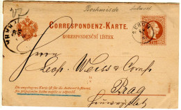Österreich 1897, 15 Kr. Auf Einschreiben Brief V. CHOTEBOR - Cartas & Documentos