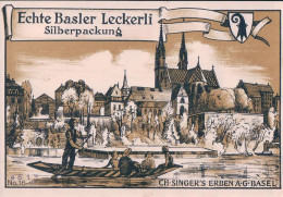 Basel, Echte Basler Leckerli, CH Singer's Erben AG, Litho (4513) 10x15 - Bâle