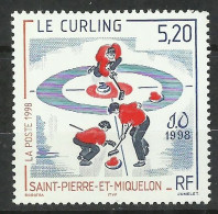 Saint Pierre Et Miquelon SPM N°  670  Jeux Olympiques De Nagano Curling   Neuf * * B/TB Voir Scans Soldé ! ! ! - Neufs