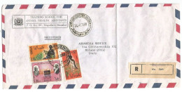 Somalia Registered  AirmailCV Mogadisgu 24apr1968 To Italy With 3 Stamps Rate S.2.80 Incl Royal Saudi Arabia King Visit - Somalie (1960-...)