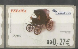 ESPAÑA ATM CARRUAGE SPIDER 1705 - Postkoetsen