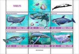 Sierra Leone 2023, Animals, Whales, 6val In BF - Balene