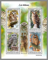 NIGER 2023 MNH Owls Eulen M/S – OFFICIAL ISSUE – DHQ2413 - Gufi E Civette