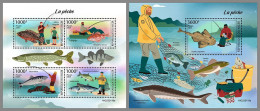 NIGER 2023 MNH Fishing Angeln M/S+S/S – OFFICIAL ISSUE – DHQ2413 - Fische