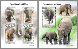 NIGER 2023 MNH Elephants Elefanten M/S+S/S – OFFICIAL ISSUE – DHQ2413 - Elefantes