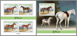 LIBERIA 2023 MNH Horses Pferde M/S+S/S – OFFICIAL ISSUE – DHQ2413 - Other & Unclassified