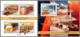 LIBERIA 2023 MNH NASA Spirit Rover Raumfahrt M/S+S/S – OFFICIAL ISSUE – DHQ2413 - Afrique