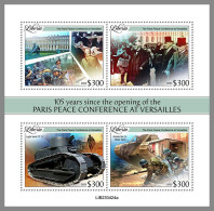 LIBERIA 2023 MNH WWI Peace Conference Of Versailles M/S – OFFICIAL ISSUE – DHQ2413 - Prima Guerra Mondiale