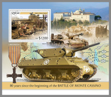 LIBERIA 2023 MNH WWII Battle Of Monte Cassino S/S – OFFICIAL ISSUE – DHQ2413 - Seconda Guerra Mondiale