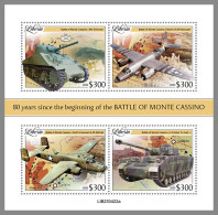 LIBERIA 2023 MNH WWII Battle Of Monte Cassino M/S – OFFICIAL ISSUE – DHQ2413 - 2. Weltkrieg