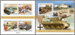 LIBERIA 2023 MNH WWII Battle Of Monte Cassino M/S+S/S – OFFICIAL ISSUE – DHQ2413 - Seconda Guerra Mondiale