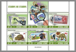 SIERRA LEONE 2023 MNH Stamps On Stamps Elephant Dinosaurier Schildkröte M/S – OFFICIAL ISSUE – DHQ2413 - Timbres Sur Timbres