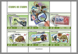 SIERRA LEONE 2023 MNH Stamps On Stamps Elephant Dinosaurier Schildkröte M/S – OFFICIAL ISSUE – DHQ2413 - Francobolli Su Francobolli