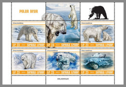 SIERRA LEONE 2023 MNH Polar Bears Eisbären Polarbären M/S – OFFICIAL ISSUE – DHQ2413 - Ours