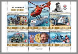 SIERRA LEONE 2023 MNH Henry Dunant Red Cross Rotes Kreuz Helicopter M/S – OFFICIAL ISSUE – DHQ2413 - Red Cross