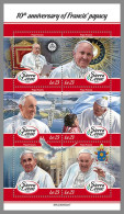 SIERRA LEONE 2023 MNH Pope Francis Papst Franziskus M/S – OFFICIAL ISSUE – DHQ2413 - Popes