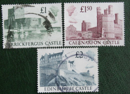 Castles High Values Windsor Edinburgh Mi 1174-1176 1988 Used Gebruikt Oblitere ENGLAND GRANDE-BRETAGNE GB GREAT BRITAIN - Gebruikt