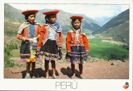 *CPM - PEROU - CUSCO Ou COZCO - La Vallée Sacré Des Incas - Enfants De PISAC - Recto Verso - Perú