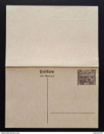 Saargebiet 1921, Postkarte P10 Doppelkarte Ungebraucht - Postwaardestukken